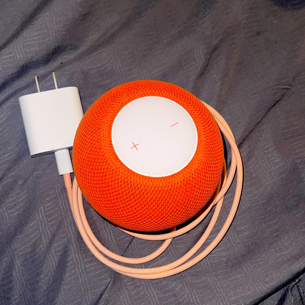 Orange Apple HomePod Mini